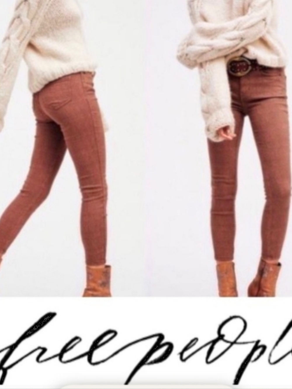 FREE PEOPLE ISABEL JACQUARD PEYTON SKINNY PANTS